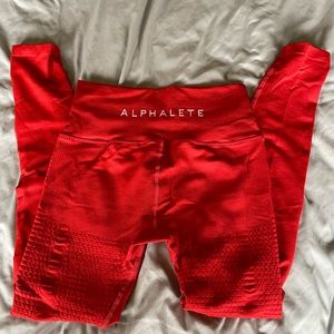 New Alphalete Halo Leggings- Redwood size medium